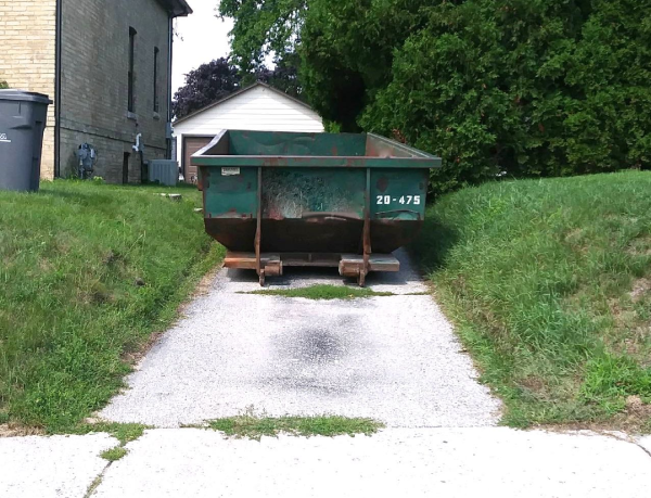Dumpster on an Incline