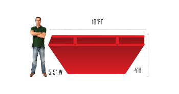 10 yard lugger dumpster for rent