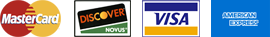 MasterCard Discover VISA Accepted Credit Cards